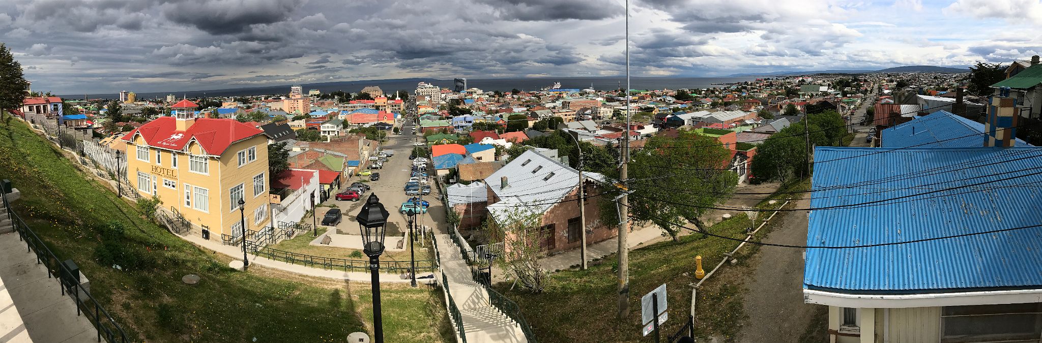 01A Punta Arenas Chile Panoramic View From Mirador Cerro la Cruz Viewpoint